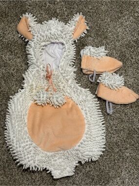 Peach and White Lamb Toddler Halloween Costume